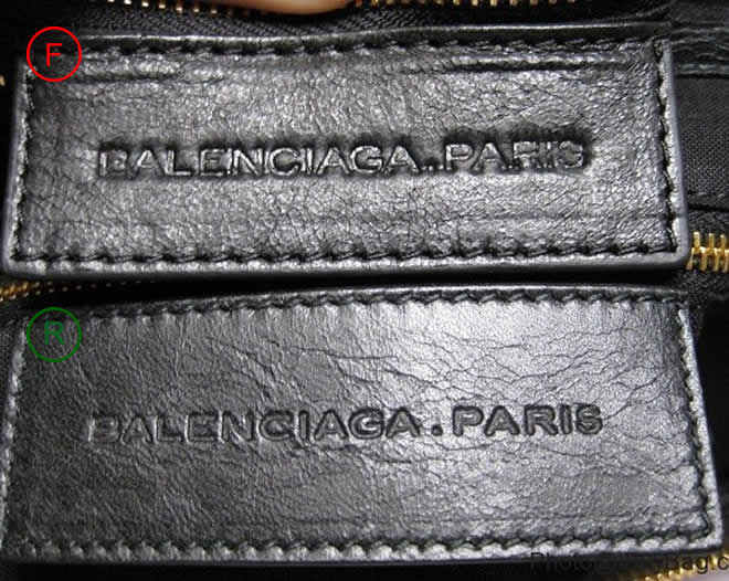 Тиснение ярлыка на сумке Balenciaga City